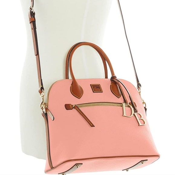 Dooney & Bourke Pebble Grain Large Domed Satchel /BPEBC1955 QLkR pale pink - Picture 4 of 11